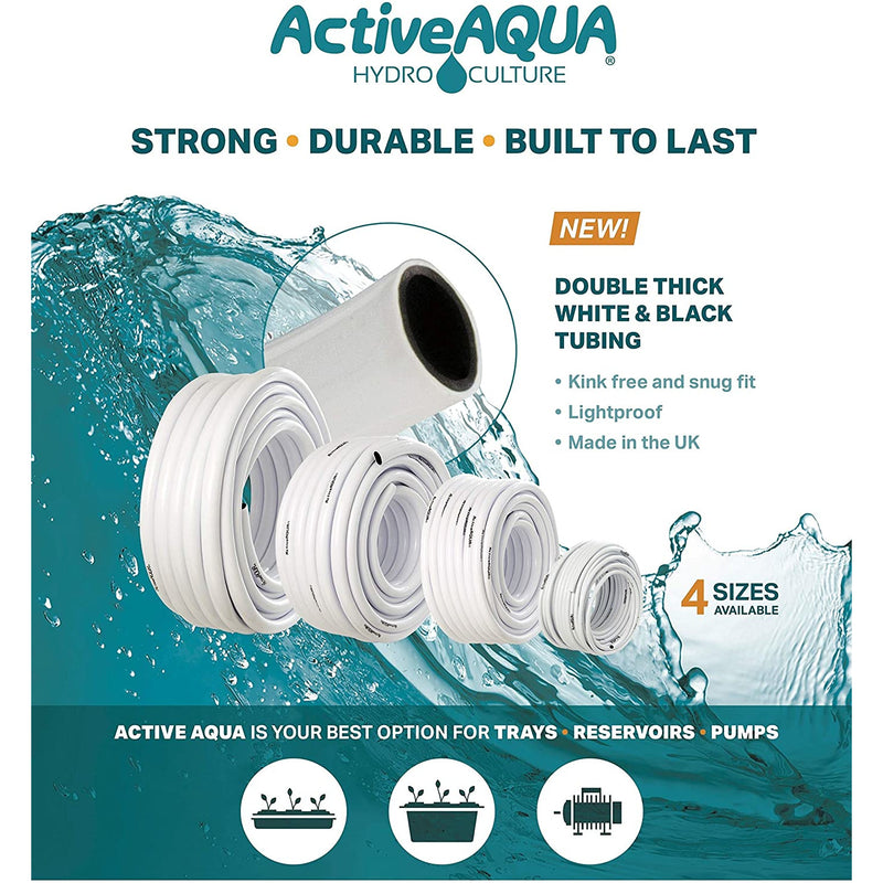 strong durable double thick white and black tubing that is lightproof