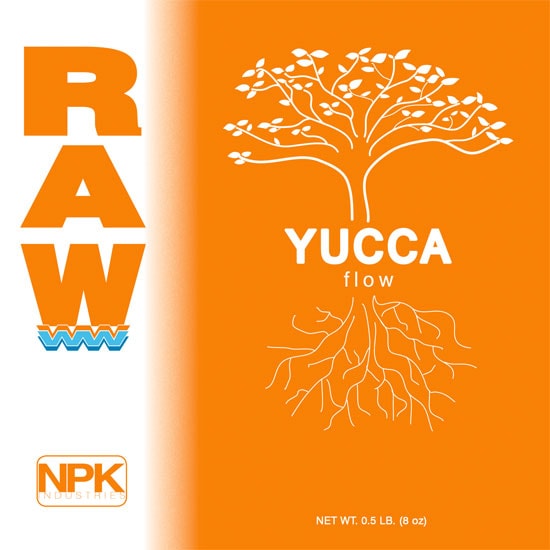 Raw Yucca Flow NPK Orange Logo label