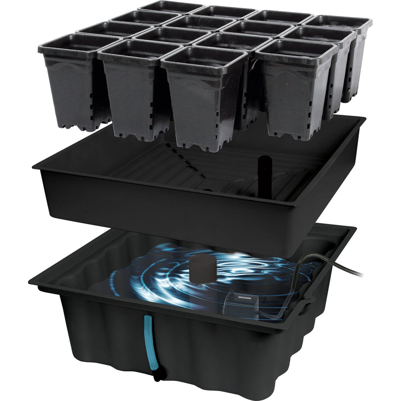 MegaGarden System with rectangular pot holder with water reservoir 