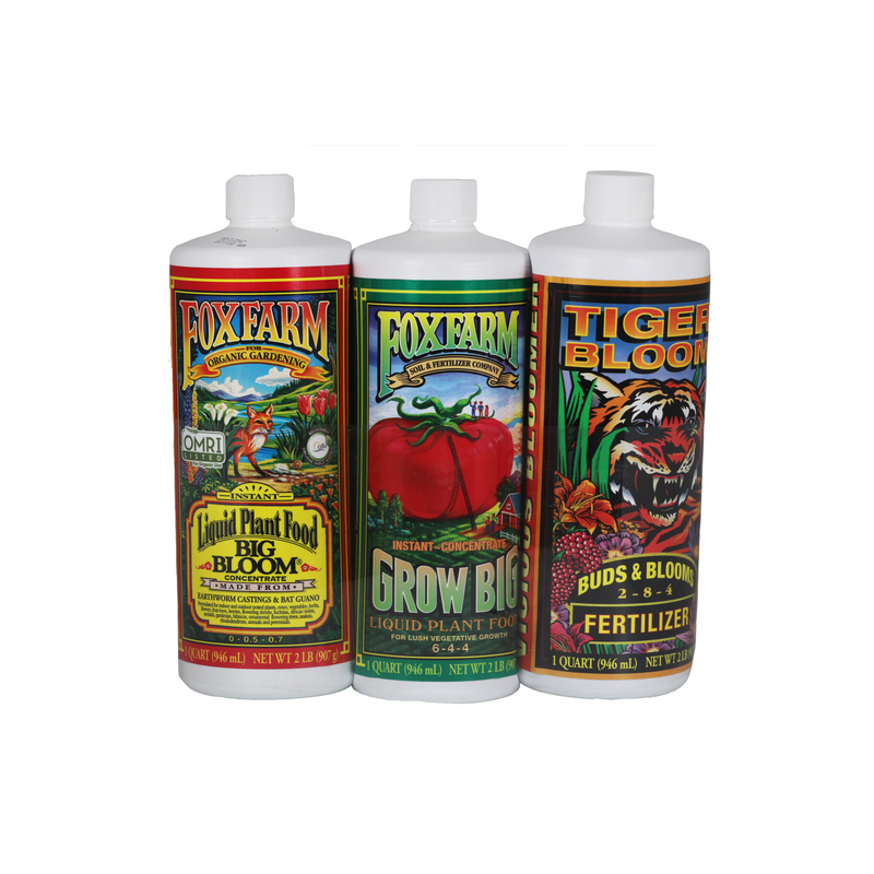 FoxFarm Soil Liquid Trio Pack All Three Nutrients/ Hydroponic grow system