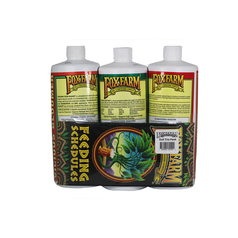 FoxFarm Soil Liquid Trio Pack Back Ingredients 