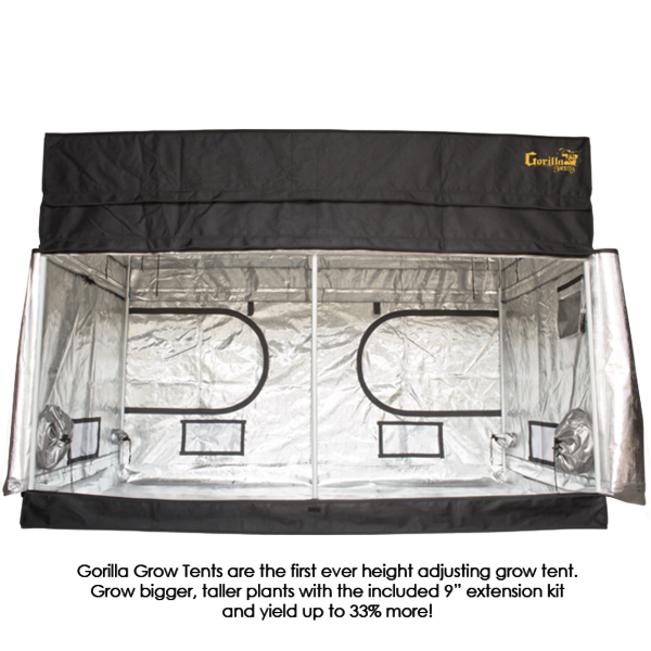 front open The Gorilla Grow Tent® Shorty 4' x 8' x 4'11"