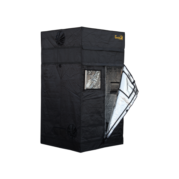 angle half open Gorilla LITE LINE Indoor Grow Tent 4’ X 4’ X 6’7″ with extension 