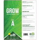 Grow Warning label, directions for us, and feeding rage