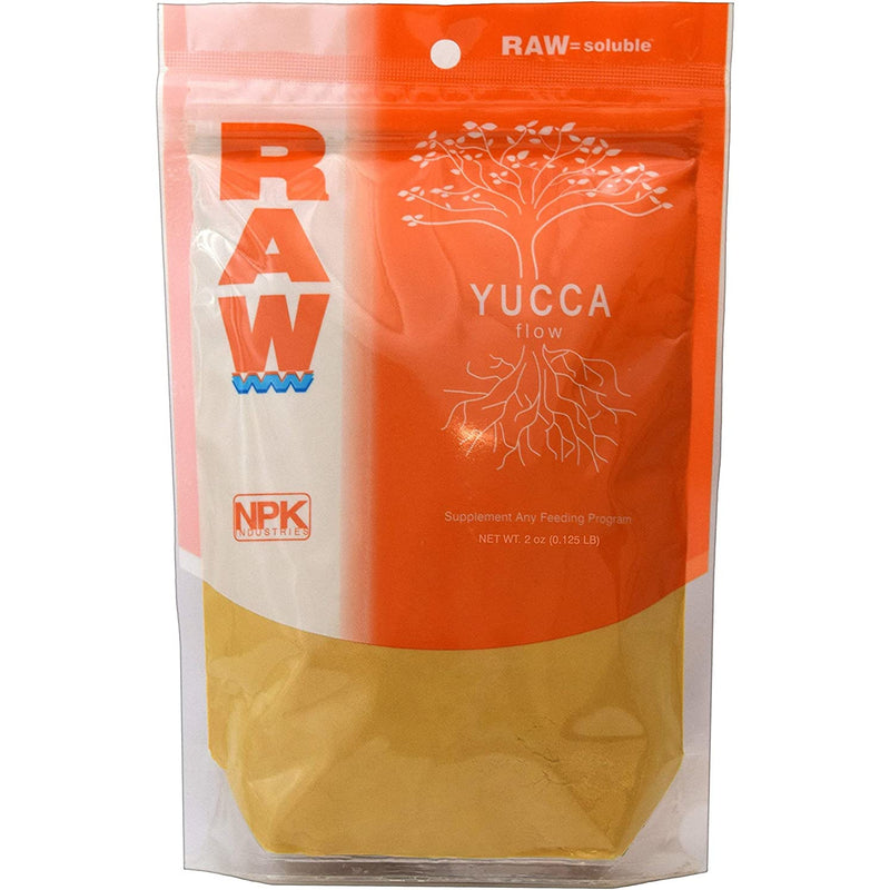 Raw Soluble Yucca Flow Food Supplement Front Packaging