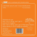 Back Label for Raw Non-Plant Food Ingredient Yucca Extract with Directions for Use