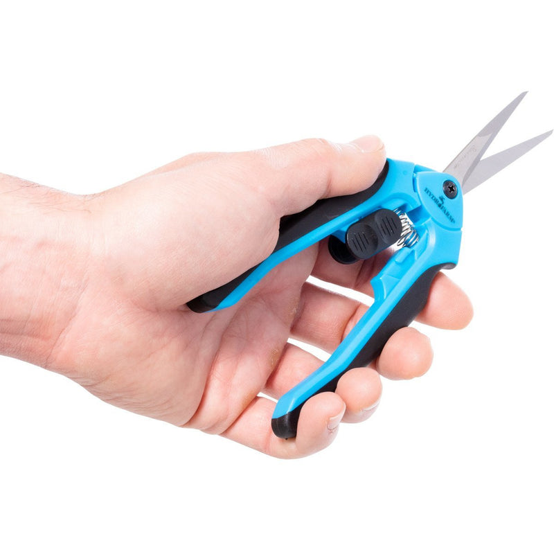 blue clippers for trimming plants