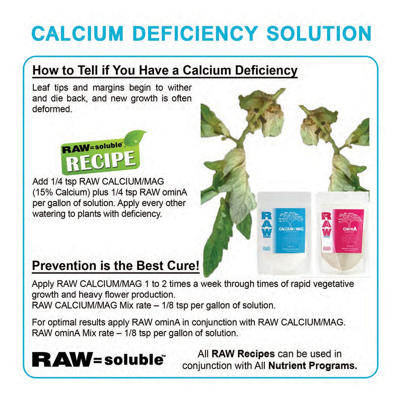 Calcium deficiency solution recipe 