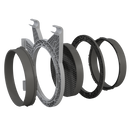 Secret Jardin Ducting Flange demonstration with compatible connectors