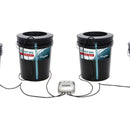 Active Aqua hydroponic Buckets connected together to the system