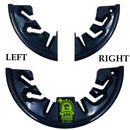 the left and right of the bucket lid