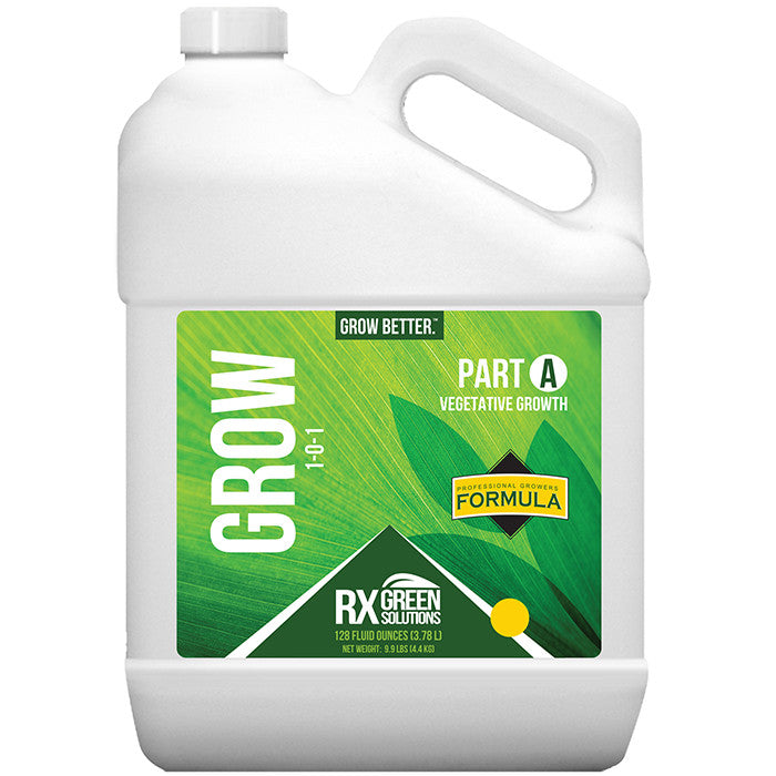 Grow 1-0-1 Part A Vegetative Growth formula Front Packaging of 128 fl oz